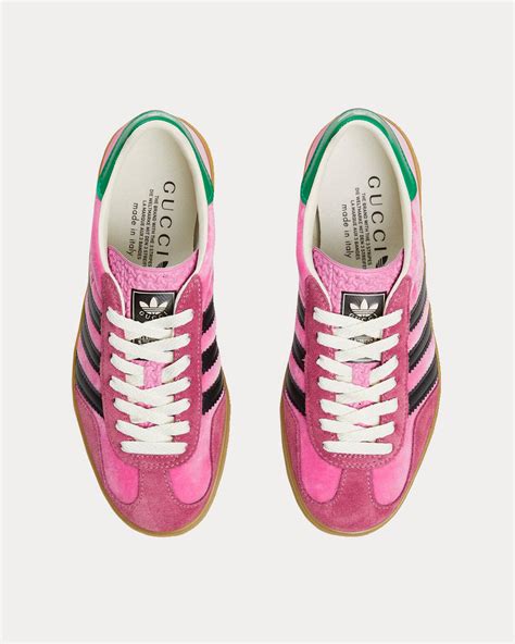 gucci x adidas gazelle pink velvet|adidas x gucci gazelle white.